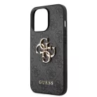 Guess Apple iPhone 13 (6.1) PU 4G Metal Logo hátlapvédő tok szürke (GUHCP13M4GMGGR)
