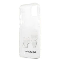   Karl Lagerfeld and Choupette Apple iPhone 13 Mini (5.4) PC/TPU Ikonik hátlapvédő tok átlátszó (KLHCP13SSSKCW)