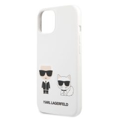   Karl Lagerfeld and Choupette Apple iPhone 13 (6.1) hátlapvédő tok fehér (KLHCP13MSSKCW)