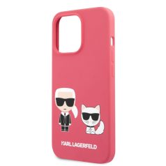   Karl Lagerfeld and Choupette Apple iPhone 13 Pro (6.1) hátlapvédő tok piros (KLHCP13LSSKCP)