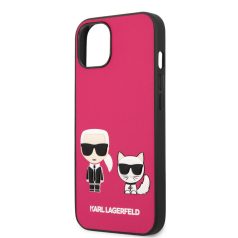   Karl Lagerfeld and Choupette Apple iPhone 13 (6.1) PU Leather hátlapvédő tok Fuchsia (KLHCP13MPCUSKCP)