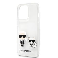   Karl Lagerfeld and Choupette Apple iPhone 13 Pro (6.1) PC/TPU Ikonik hátlapvédő tok átlátszó (KLHCP13LCKTR)