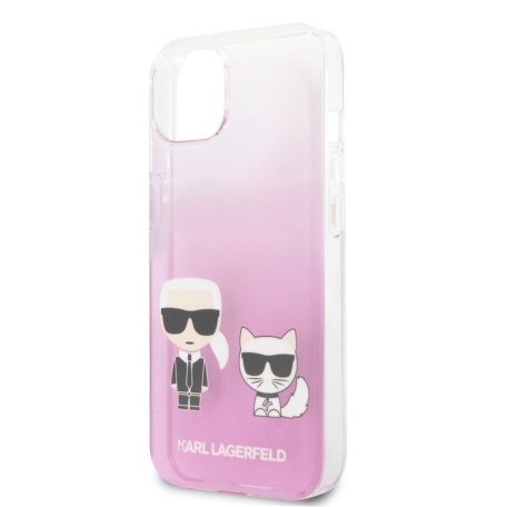 Karl Lagerfeld and Choupette Apple iPhone 13 (6.1) PC/TPU Ikonik hátlapvédő tok pink (KLHCP13MCKTRP)