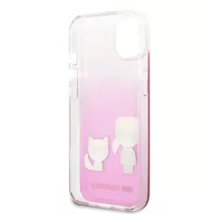   Karl Lagerfeld and Choupette Apple iPhone 13 (6.1) PC/TPU Ikonik hátlapvédő tok pink (KLHCP13MCKTRP)
