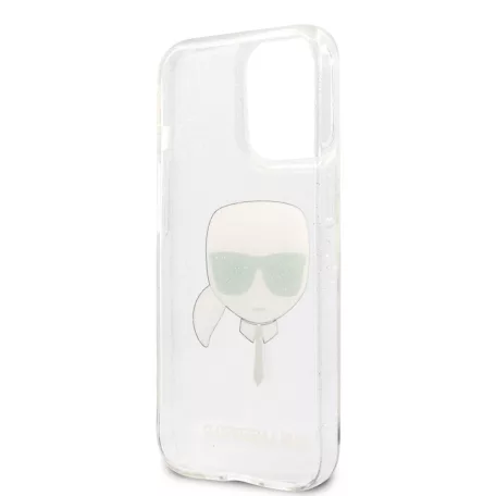 Karl Lagerfeld Apple iPhone 13 Pro Max (6.7) TPU Full Glitter hátlapvédő tok ezüst (KLHCP13XKHTUGLS)