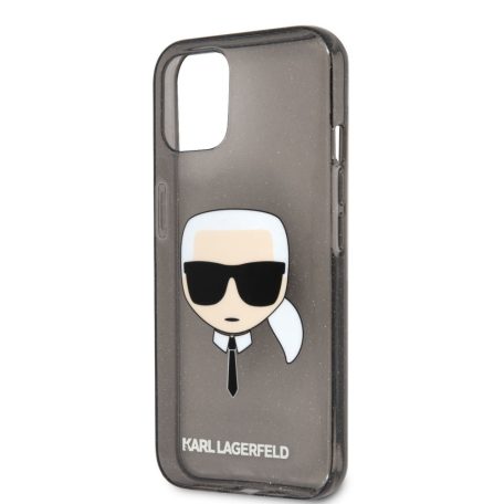 Karl Lagerfeld Apple iPhone 13 Mini (5.4) TPU Full Glitter hátlapvédő tok fekete (KLHCP13SKHTUGLB)