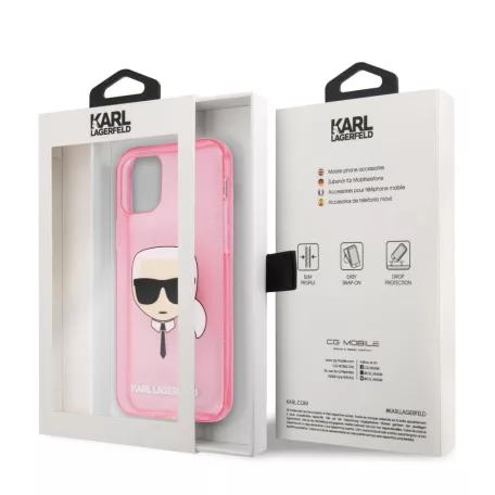 Karl Lagerfeld Apple iPhone 13 (6.1) TPU Full Glitter hátlapvédő tok pink (KLHCP13MKHTUGLP)