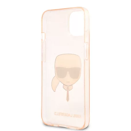 Karl Lagerfeld Apple iPhone 13 (6.1) TPU Full Glitter hátlapvédő tok arany (KLHCP13MKHTUGLGO)