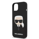 Karl Lagerfeld Apple iPhone 13 (6.1) hátlapvédő tok fekete (KLHCP13MSLKHBK)