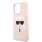 Karl Lagerfeld Apple iPhone 13 Pro Max (6.7) hátlapvédő tok light pink (KLHCP13XSLKHP)