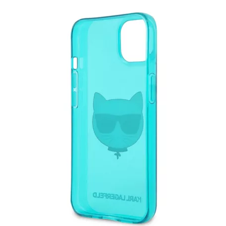 Karl Lagerfeld TPU Choupette Apple iPhone 13 Mini (5.4) hátlapvédő tok Fluo Blue (KLHCP13SCHTRB)