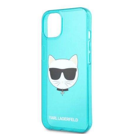 Karl Lagerfeld TPU Choupette Apple iPhone 13 (6.1) hátlapvédő tok Fluo Blue (KLHCP13MCHTRB)