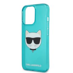   Karl Lagerfeld TPU Choupette Apple iPhone 13 Pro Max (6.7) hátlapvédő tok Fluo Blue (KLHCP13XCHTRB)