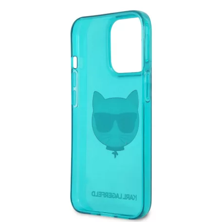 Karl Lagerfeld TPU Choupette Apple iPhone 13 Pro Max (6.7) hátlapvédő tok Fluo Blue (KLHCP13XCHTRB)