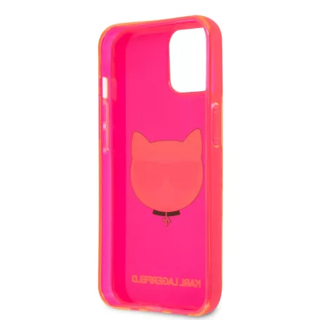 Karl Lagerfeld TPU Choupette Apple iPhone 13 (6.1) hátlapvédő tok Fluo Pink (KLHCP13MCHTRP)