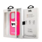 Karl Lagerfeld TPU Choupette Apple iPhone 13 Pro (6.1) hátlapvédő tok Fluo Pink (KLHCP13LCHTRP)