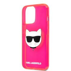   Karl Lagerfeld TPU Choupette Apple iPhone 13 Pro Max (6.7) hátlapvédő tok Fluo Pink (KLHCP13XCHTRP)