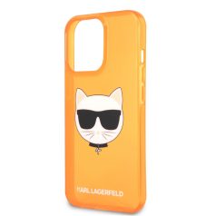   Karl Lagerfeld TPU Choupette Apple iPhone 13 Pro (6.1) hátlapvédő tok Fluo Orange (KLHCP13LCHTRO)