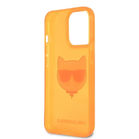 Karl Lagerfeld TPU Choupette Apple iPhone 13 Pro (6.1) hátlapvédő tok Fluo Orange (KLHCP13LCHTRO)