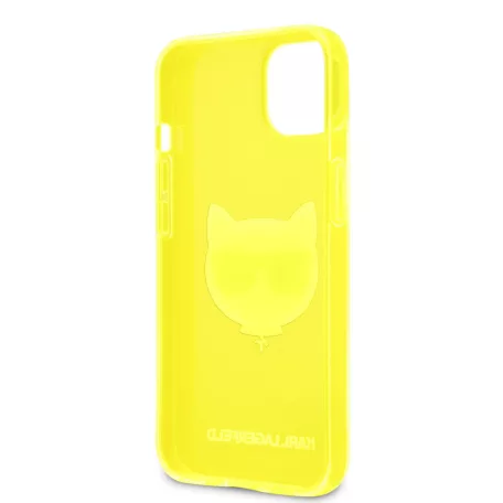 Karl Lagerfeld TPU Choupette Apple iPhone 13 Mini (5.4) hátlapvédő tok Fluo Yellow (KLHCP13SCHTRY)