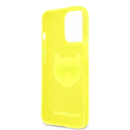 Karl Lagerfeld TPU Choupette Apple iPhone 13 Pro Max (6.7) hátlapvédő tok Fluo Yellow (KLHCP13XCHTRY)