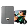 Karl Lagerfeld Apple iPad Pro 11 (2021) Metal Saffiano oldalra nyíló könyv tok ezüst (KLFC11OKHG)