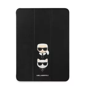   Karl Lagerfeld and Choupette Apple iPad Pro 11 (2021) Head Saffiano oldalra nyíló könyv tok fekete (KLFC11OKCK)