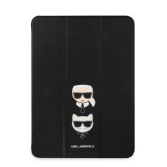   Karl Lagerfeld and Choupette Apple iPad Pro 12.9 (2021) Head Saffiano oldalra nyíló könyv tok fekete (KLFC12OKCK)