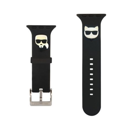 Karl Lagerfeld Karl and Choupette Head Apple Watch 38/40mm óraszíj fekete (KLAWMSLCKK)