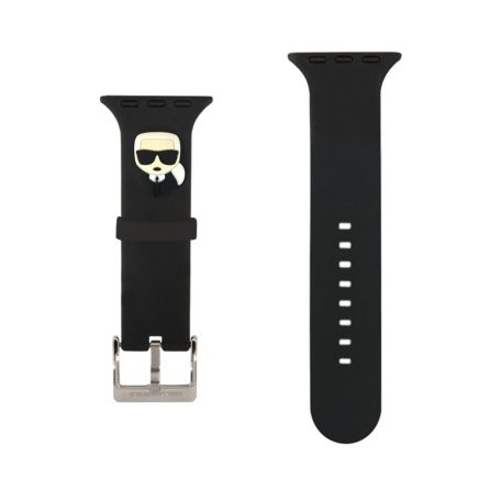 Karl Lagerfeld Karl Head Apple Watch 42/44mm óraszíj fekete (KLAWLSLKK)