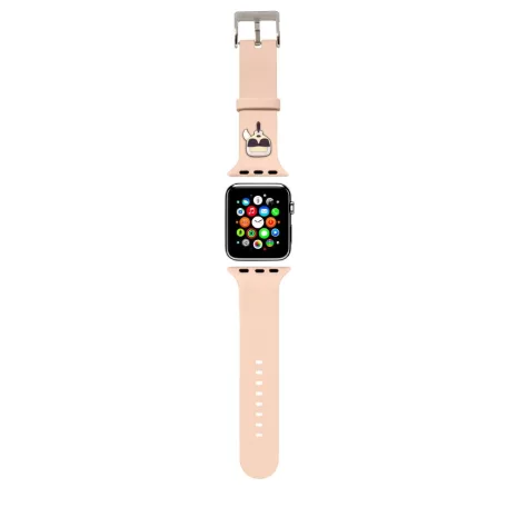 Karl Lagerfeld Karl Head Apple Watch 38/40mm óraszíj pink (KLAWMSLKP)