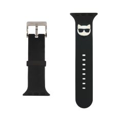   Karl Lagerfeld Choupette Head Apple Watch 42/44mm óraszíj fekete (KLAWLSLCK)