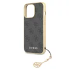 Guess 4G Charms Apple iPhone 13 Pro (6.1) hátlapvédő tok szürke (GUHCP13LGF4GGR)