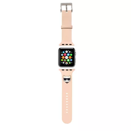 Karl Lagerfeld Choupette Head Apple Watch 38/40mm óraszíj pink (KLAWMSLCP)