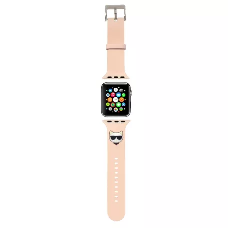Karl Lagerfeld Choupette Head Apple Watch 42/44mm óraszíj pink (KLAWLSLCP)