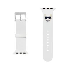   Karl Lagerfeld Choupette Head Apple Watch 38/40mm óraszíj fehér (KLAWMSLCW)