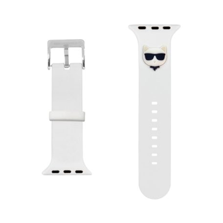 Karl Lagerfeld Choupette Head Apple Watch 42/44mm óraszíj fehér (KLAWLSLCW)