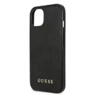 Guess Apple iPhone 13 (6.1) Saffiano PU Silicone hátlapvédő tok fekete (GUHCP13MSLSABK)