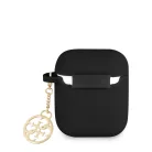 Guess 4G Charms Apple AirPods 1/2 szilikon tok fekete (GUA2LSC4EK)