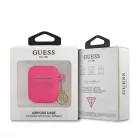 Guess Apple AirPods 1/2 szilikon tok pink (GUA2LSC4EF)