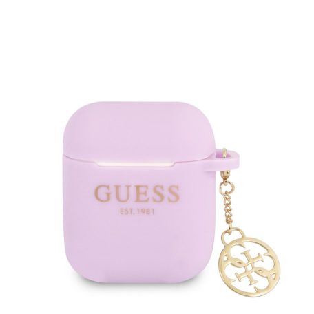 Guess 4G Charms Apple AirPods 1/2 szilikon tok lila (GUA2LSC4EU)