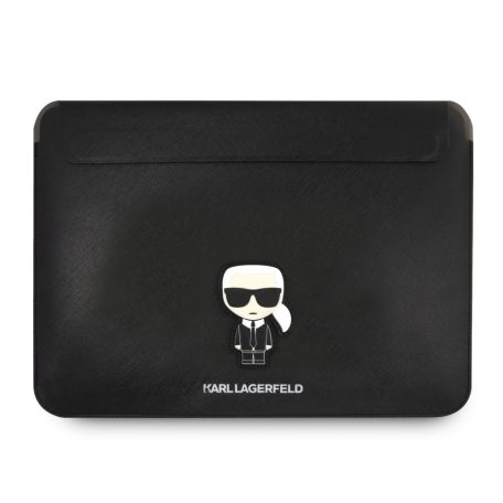 Karl Lagerfeld Saffiano Ikonik fekete laptop táska 16" (KLCS16PISFBK)