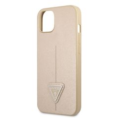   Guess PU Saffiano Triangle Apple iPhone 13 Mini (5.4) hátlapvédő tok arany (GUHCP13SPSATLE)