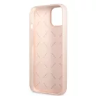 Guess Silicone Line Triangle Apple iPhone 13 Pro (6.1) hátlapvédő tok pink (GUHCP13LSLTGP)