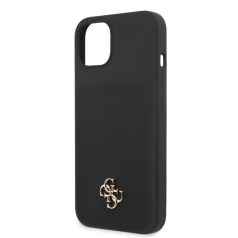   Guess Apple iPhone 13 Mini (5.4) 4G Silicone Metal Logo hátlapvédő tok fekete (GUHCP13SS4LK)