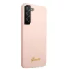 Guess Samsung SM-S906 Galaxy S22 Plus (2022) Silicone Metal Logo hátlapvédő tok pink (GUHCS22MLSLMGPP)