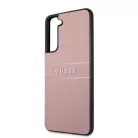 Guess PU Leather Saffiano Samsung G990B Galaxy S21 FE (2022) hátlapvédő tok pink (GUHCS21FPSASBPI)