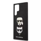 Karl Lagerfeld and Choupette Samsung SM-S908 Galaxy S22 Ultra (2022) hátlapvédő tok fekete (KLHCS22LSAKICKCBK)