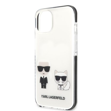 Karl Lagerfeld and Choupette Apple iPhone 13 Mini (5.4) hátlapvédő tok fehér (KLHCP13STPEKCW)
