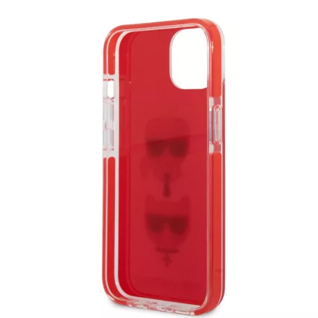 Karl Lagerfeld and Choupette Head Apple iPhone 13 Mini (5.4) hátlapvédő tok piros (KLHCP13STPE2TR)